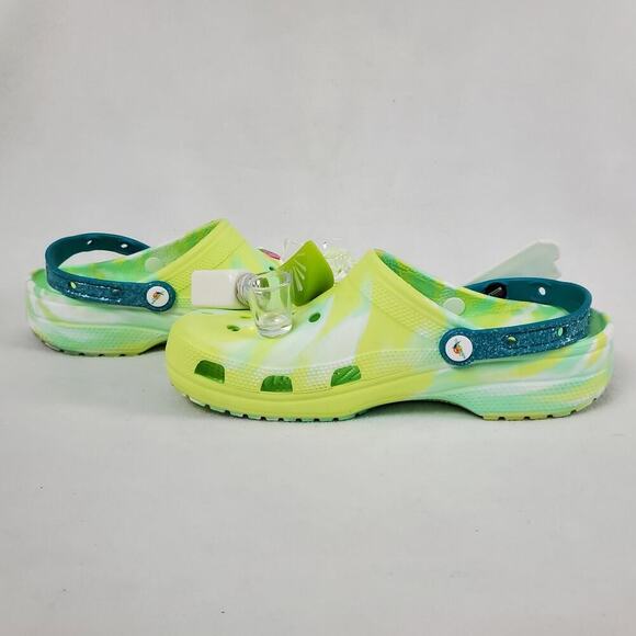 Crocs Margaritaville Clogs M10 / W12 Green Yellow Jibbitz Jimmy Buffett Slip On - Picture 11 of 14